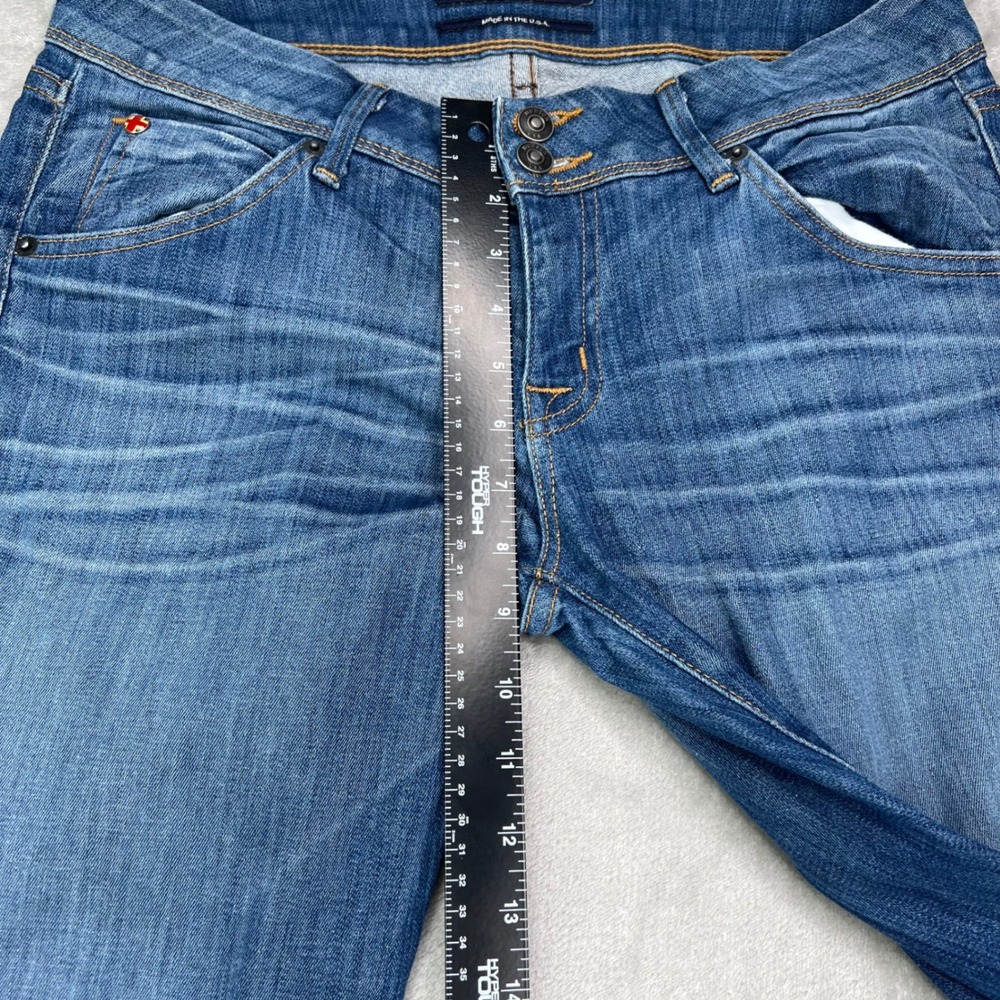 Hudson Beth Baby Bootcut Jeans Womens 29 Blue Solid Stretch‎ Flap Pocket Denim - Picture 10 of 16